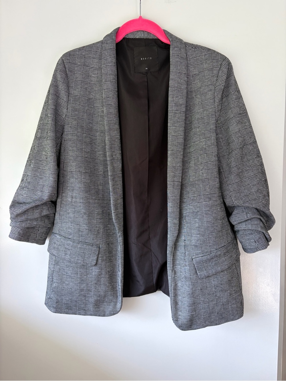 Mohito 3/4 Sleeve Plaid Blazer - Size 36/S